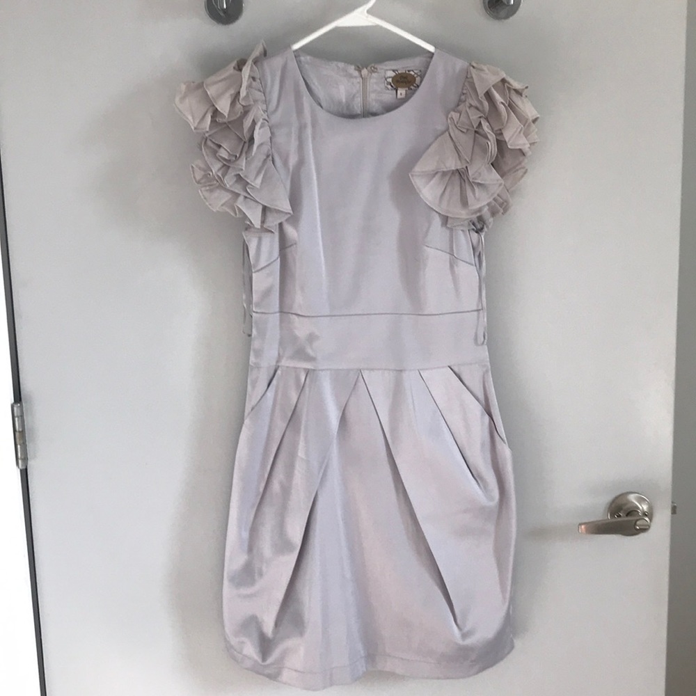 Silver mini party dress